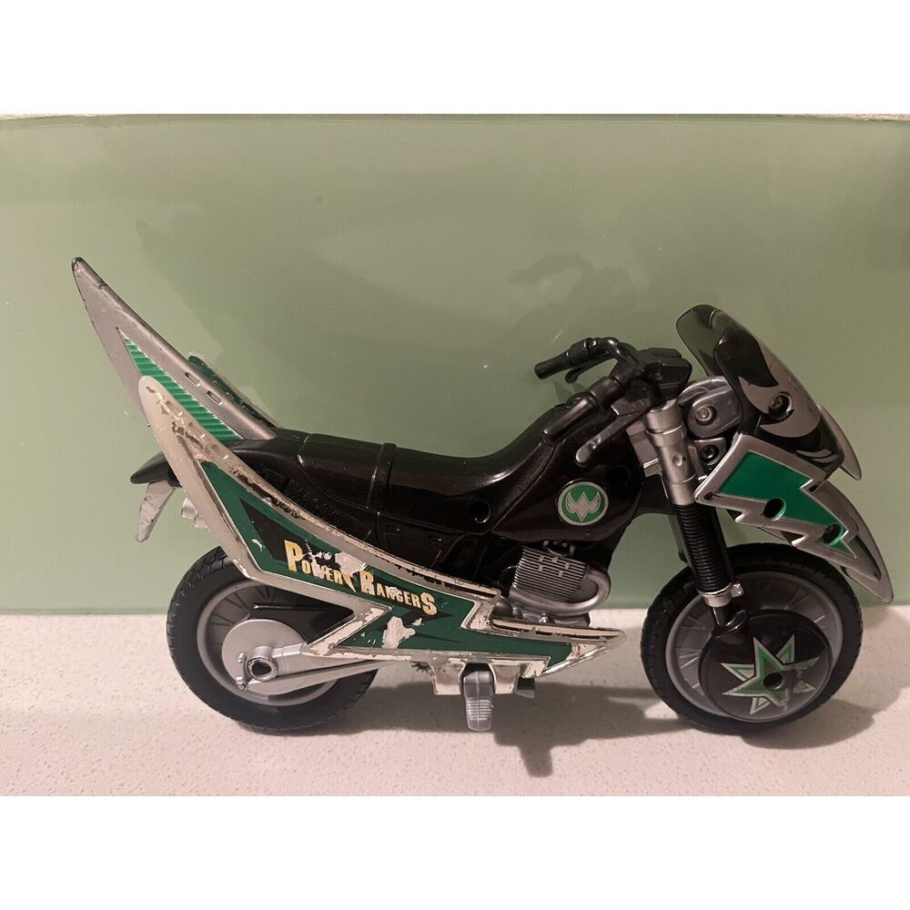 Power Rangers Ninja Storm Green Ranger Tsunami Cycle Motorcycle Bandai 2002